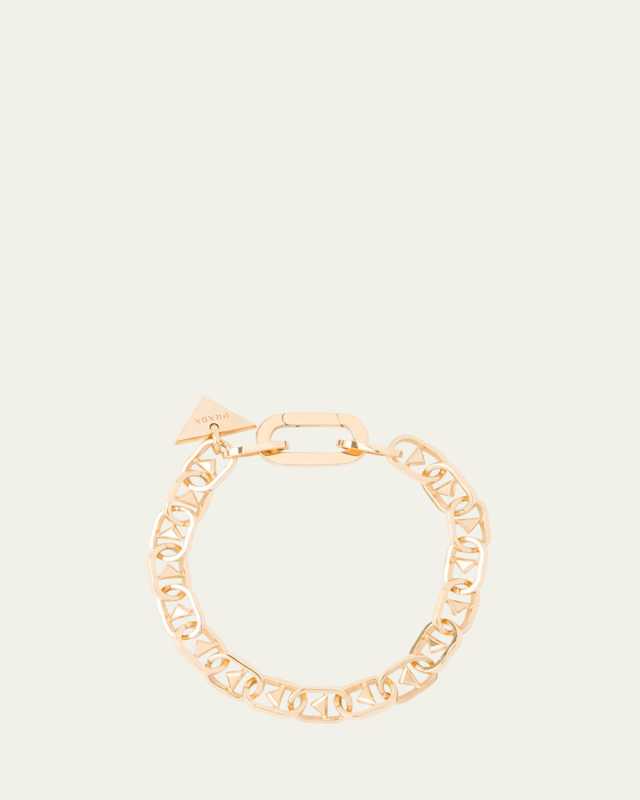 Triangle Chain-Link Brass Bracelet